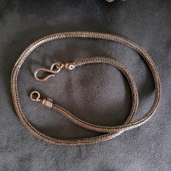 Handcrafted copper Viking knit necklace. - Picture 3 of 3